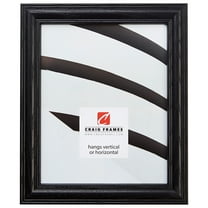 Craig Frames Wiltshire 440, 11x17 inch Picture Frame, Traditional Black Hardwood