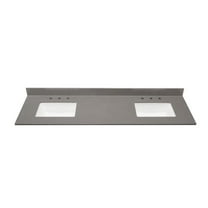 Altair Design 73 in. Stone effects Vanity Top in Concrete Grey with White Sink