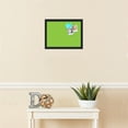 thumbnail image 3 of PinPix ArtToFrames 14x10 Custom Cork Bulletin Board Green Chevron   Poster Board Has a Fabric Style Canvas Finish, Framed in Satin Black (PinPix-518), 3 of 5