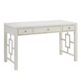 thumbnail image 1 of Verano 3-Drawer White Finished Wood Desk with Decorative End Panels, 1 of 10