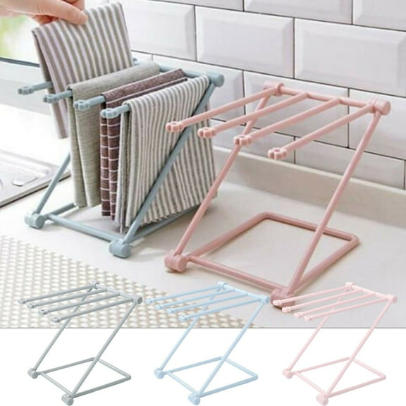 Storage Rack 1Pc Dish Cloths Rack Shelf Sponge Holder Home Kitchen Clip Rag Storage Stand Rack Home Textile Storage