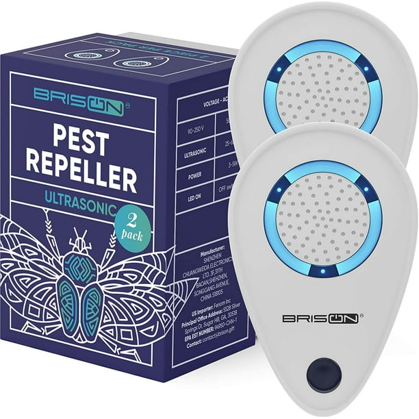 BRISON Ultrasonic Pest Repellent Plug in Mice Rat Spider Repeller [2