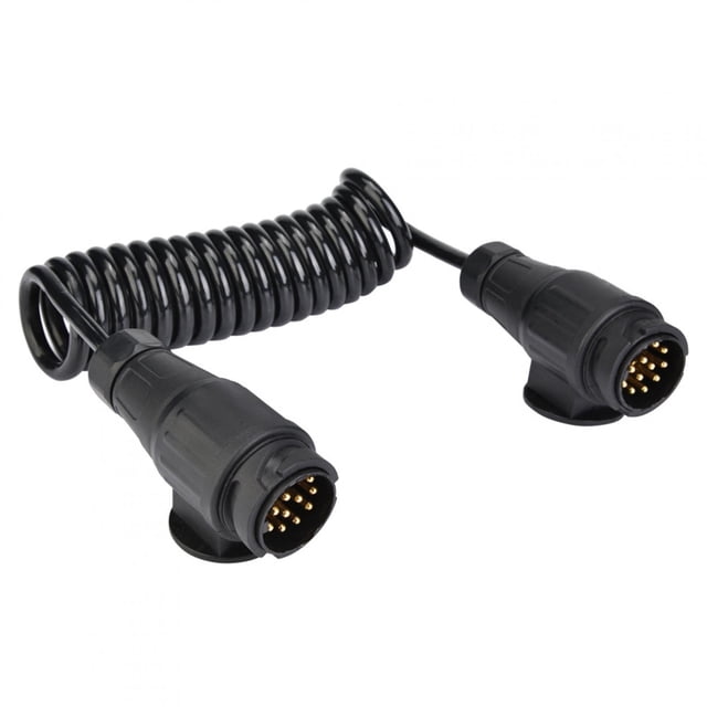 13 Pin Trailer Plug Wiring Spring Cable Connector Adapter for Trailer Caravan