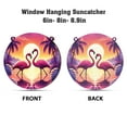 thumbnail image 3 of Lotusprinthandmade Pink Flamingo Custom Shape Window Hanging Suncatcher 8.9in, decorative flamingo suncatcher gift, 3 of 6