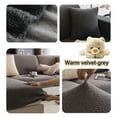 thumbnail image 3 of 1 Piece Couch Cushion Covers for Sectional Sofa, Stretch Soft Sofa Slipcovers Washable Wear-Resistant Universal Furniture Protector with Elastic Bottom Gray-Armrest Cover, 3 of 6