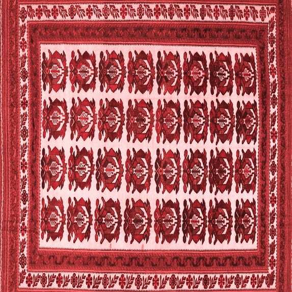 Ahgly Company Indoor Square Persian Red Traditional Area Rugs, 7' Square