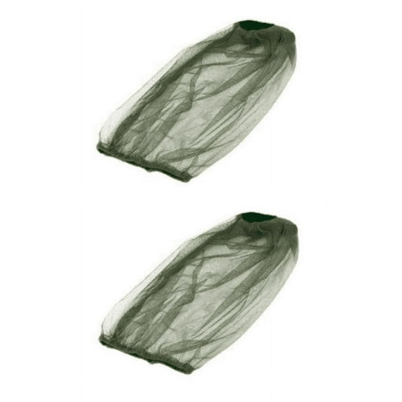 2 Pack -- 17.72" x 17.72" Mosquito Head Nets - Olive Green