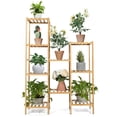 thumbnail image 4 of Patiojoy 9 Tiers Bamboo Plant Stand for Indoor Plants Multiple Utility Shelf Free Standing Storage Rack Pot Holder, 4 of 7
