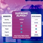 Supreme Alpha ACV Gummies Advanced Formula Vitamin Supplement SupremeAlpha 180 Gummies