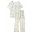 thumbnail image 6 of MINTREUS Pajama Sets for Women Short Sleeve Sleepwear Button Down Pjs Soft 2 Piece Lounge Sets with Pockets, 6 of 7