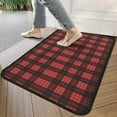 thumbnail image 4 of Red and Black Christmas Plaid Pattern Door Rugs,Washable Non Slip Door Mats Indoor,Decorative Door Mats,Entry Mat Indoor for Entrance,Bedroom,Kitchen,Bathroom,30"x17", 4 of 6