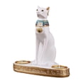 thumbnail image 2 of Candelabro con estatua de gato, candelabro creativo con figura de gato, candelero elegante, estatuilla para fiesta de boda en granja Blanco, 2 of 9