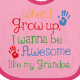 thumbnail image 3 of Inktastic Awesome Like My Grandpa Boys or Girls Baby Bib, 3 of 3