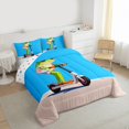 thumbnail image 3 of Feelyou Kawaii Cartoon Frog Bedding Comforter Set, Fashion Animal Lover Twin Comforter Sets, Teens Kids Boys Girls Reversible Bedding Set, Breathable Home Decor, 2pcs, 3 of 8