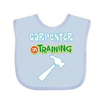 Inktastic Carpenter in Training Boys or Girls Baby Bib