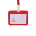 thumbnail image 1 of Clearance! beishanbush Business Card Holder Card Protector 4 X 3 Inches with Lanyard Transverse Clear Pp Plastic Card Holder One Size Red, 1 of 7