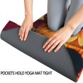 thumbnail image 3 of Red Leaf Sunflower Pattern Hot Yoga Mat Towel Non Slip for Hot Yoga - Quick-Drying Yoga Mat Cover with 4 Corner Pockets with Travel Bag - Hot Yoga Towel Non Slip 74"x26", 3 of 6