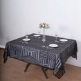 thumbnail image 4 of Efavormart 72" Black Sparkly Sequin Geometric Tulle Square Table Overlay, 4 of 9