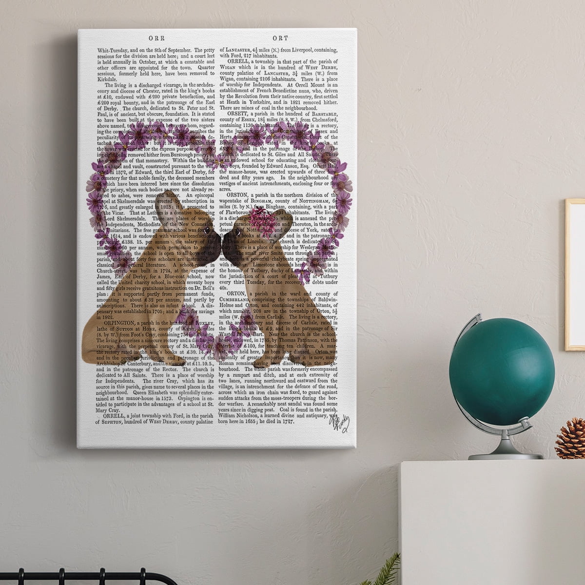 French Kiss and Flower Heart Premium Gallery Wrapped Canvas - Ready to Hang