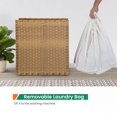 thumbnail image 4 of YRLLENSDAN Handwoven Laundry Hamper, Laundry Basket 90L/110L Foldable Rattan Laundry Hamper with Lid, Handles, 2 Removable Liner Bags & 6 Laundry Bags, 4 of 7