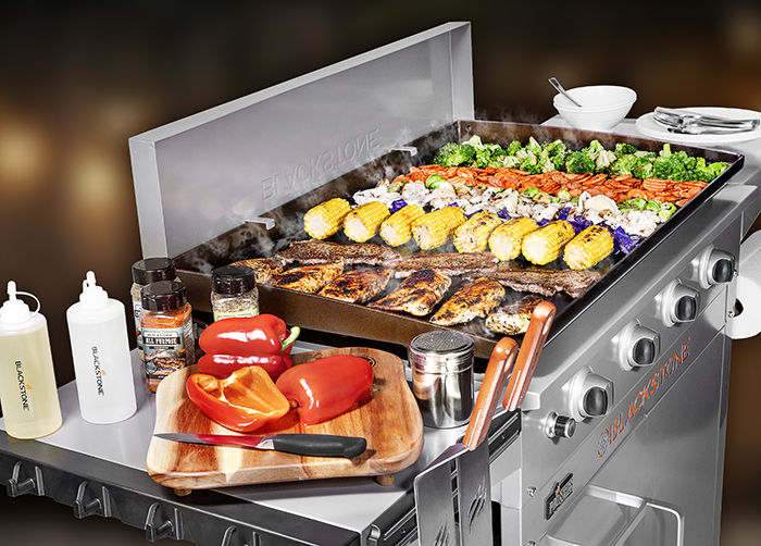 60,000 BTU Blackstone Pro Series 4Burner Griddle Propane Gas Grill