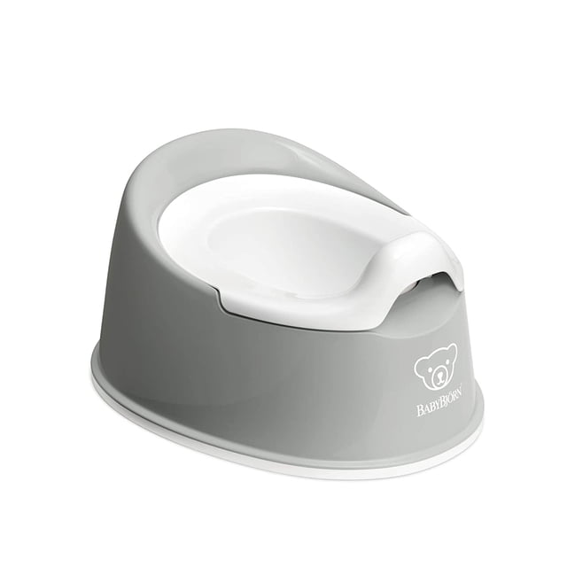 Potty BabyBjörn Smart gris/blanco, compacto, robusto, sin BPA