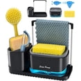thumbnail image 1 of Bestseek Kitchen Soap Dispenser Set with Tray and Sponge Holder, Sink Caddy Organizer with Dishcloth and Dish Brush Holder, for Countertop Storage Organize - Practical Kitchen Gadgets, 1 of 7