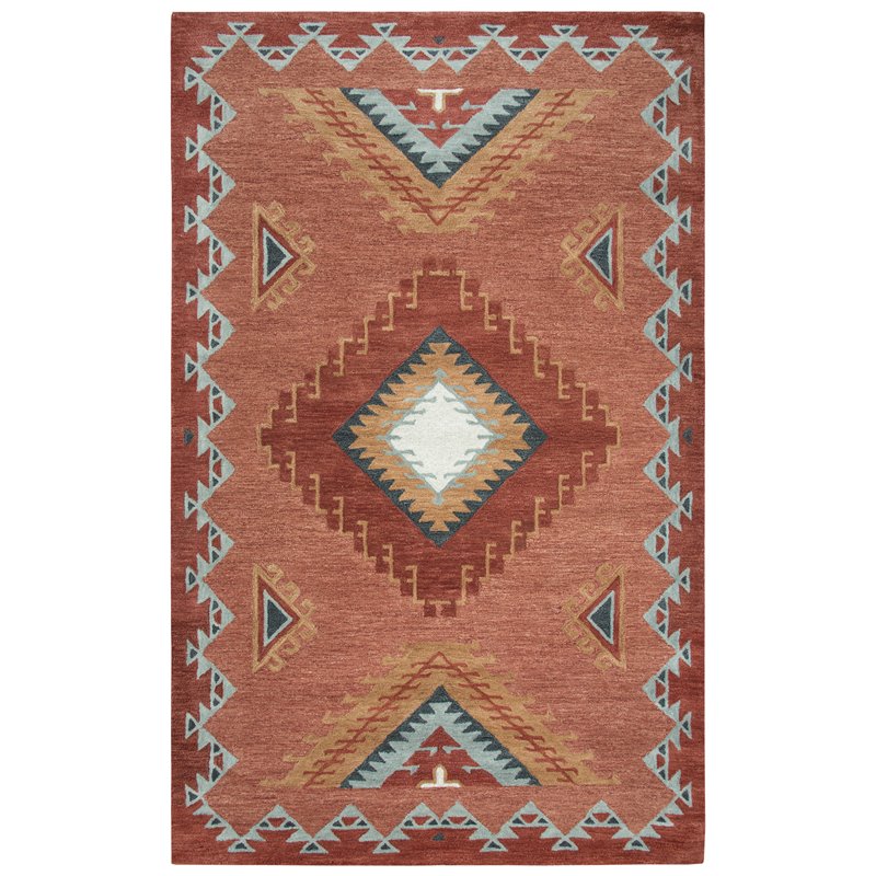 Durango 5' x 8' Southwest/Tribal Rust/Multi HandTufted Area Rug