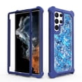 thumbnail image 3 of For Samsung Galaxy S22 Plus Twinkle Liquid Glitter 3in1 Hybrid Case Cover - Blue, 3 of 3