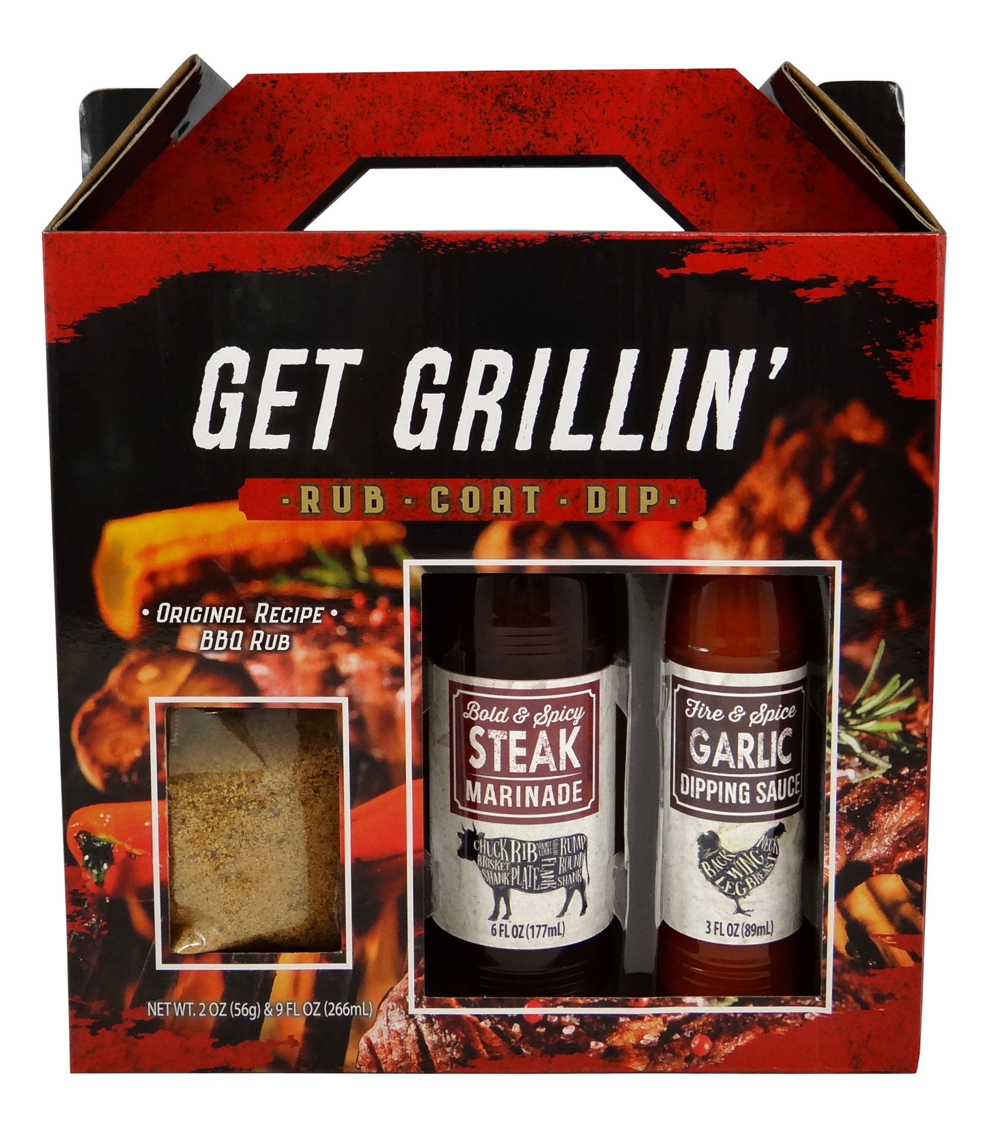Sebastian & Co Get Grillin' BBQ Seasoning and Sauce Gift Set by Sebastian Spice, 2 oz, 9 fl oz, 1 ct
