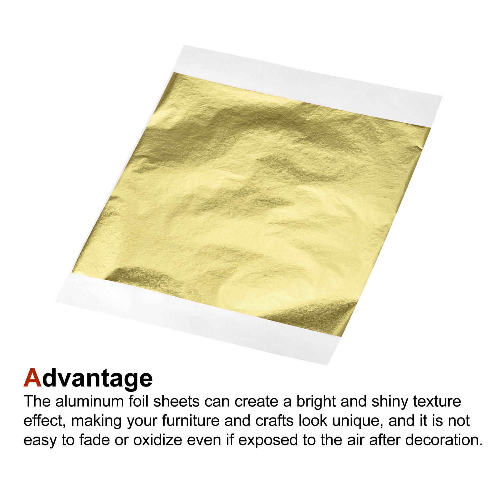 Gold Leaf Foil Sheet Champagne Gold Leaf Paper 5.3 x 5.1inch for Art  Decoration, Sculptures, Painting, Pack of 100