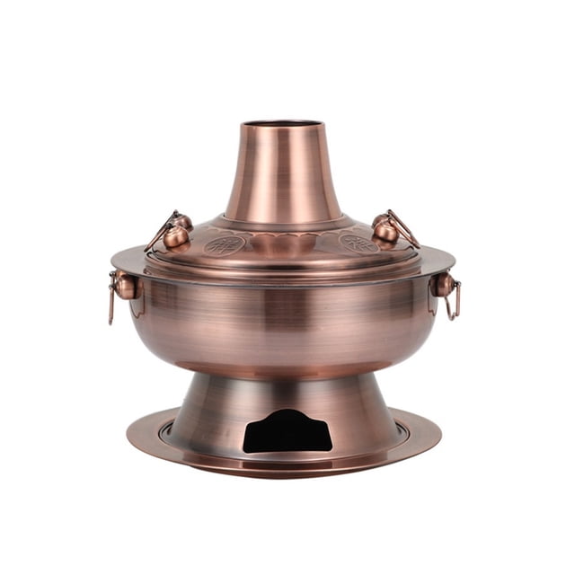 Thickened Stainless Steel Charcoal Chinese Copper Hot Pot Old Beijing Style Hot Pot Chinese Pot Cookware Cookware Set