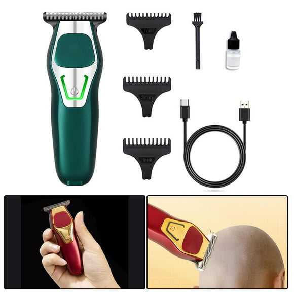 Cortadora de profesional para hombres, recortadora de peines de límite, afeitadora recargable, maquinilla de afeitar portátil, trabajo , Verde Colco cortapelos electrico