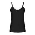 thumbnail image 6 of GA WEIHUA Women's Eyelet Embroidery Camisole Sexy Lace Trim V Neck Tank Tops Sleeveless Spaghetti Strap Vest Loose Fit Casual Summer Flowy Blouses(Black,M), 6 of 6