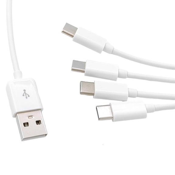 USB C Charging Cable with 4 Port Designing, USB to USB Type C Power Wire Line