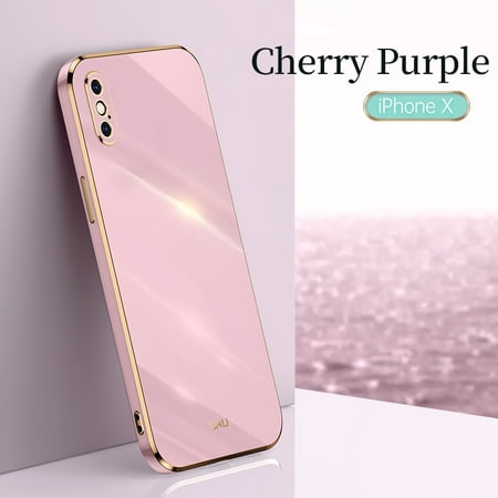 Cute Case for iPhone SE 2020 (4.7 Inch), iPhone 8 Case 4.7", iPhone 7 Case 4.7", Durable Silicone Case, Slim Fit Lightweight Thin Cover, Sturdy Anti-Scratch Protective Phone Case (Purple)