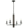 thumbnail image 5 of SAFAVIEH Oakly 4-Light Modern Black Iron Chandelier, 5 of 8