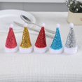 thumbnail image 3 of Juego de cuchillo y tenedor con lentejuelas navideñas, mini sombrero navideño creativo, cuchillo y tenedor, adornos navideños de escritorio, 3 of 6