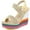 Gold, variant on Espadrille Wedge Sandals for Women Braided Silk Ribbon Platforms Open Toe Buckle Ankle Strap Summer High Heels Wedding Shoes