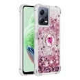 thumbnail image 2 of Funda para Xiaomi Redmi Note 12 5G con Brillo Líquido Flotante, Purpurina, Parachoques y Anillo Giratorio Soporte, 2 of 5