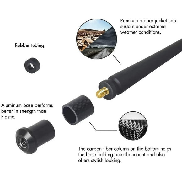 Rydonair Antenna Compatible with 1998-2020 Harley Davidson - 9 inches Flexible Rubber Antenna Replacement - Designed