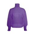 thumbnail image 1 of Arvbitana Women Spring Sweaters Pullover Cropped Turtleneck Solid Color Long Sleeve Knit Jumper Tops Streetwear, 1 of 9