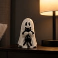 thumbnail image 7 of Ghost Hug Cat Resin Figurine Halloween Decor – Two Style Cute Ghost Cat Statue Fall Decorations for Home – Tabletop Ornament for Mantel Indoor Halloween Decor, 7 of 7