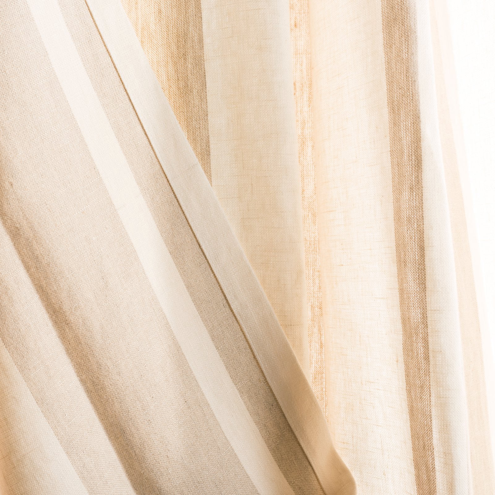 SAFAVIEH Vari Grommet Curtain Panel, 52" x 84", Natural/White Stripe