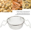 thumbnail image 3 of silvery Frying Basket with Two Side Handles,stainless steel great hardness also make it very durable(18cm), 3 of 5