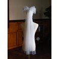 thumbnail image 2 of Nvzi Velo de novia con apliques de encaje y nudo de lazo, velo de novia largo hasta la cadera de 2 niveles, velo de tul suave para novias (blanco B), 2 of 5