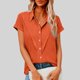 thumbnail image 2 of Camisas de Manga Larga para las Mujeres Suelto Ajuste Solapa Botón de Manga Corta Blusa de Túnica, Suaves Camisas de Manga Larga para las Mujeres Bajo Scrubs Desgaste de Verano Casual, 2 of 7