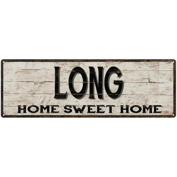 LONG Rustic Home Sweet Home Sign Gift 6x18 Metal Decor 206180084086