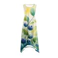thumbnail image 7 of Womens Casual Tank Dress Floral Sleeveless Summer Midi Dress Asymmetrical Hem Vacation Beach Outfit, 7 of 7