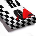thumbnail image 5 of Racing Shower Curtain for Kids Bathroom, Racing Flag Car Black and White Grid Chessboard Birthday Shower Curtain Set Waterproof Fabric Bathtub Curtain Art Decor with 12 Hooks, 72x72 inches, 5 of 6